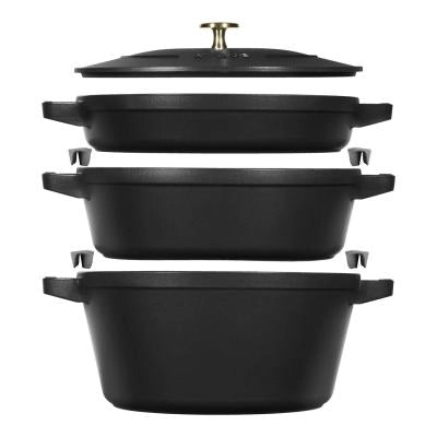 Staub roaster la cocotte set 3pcs black schwarz 40508-386-0 405083860 (40508-386-0) - 169328