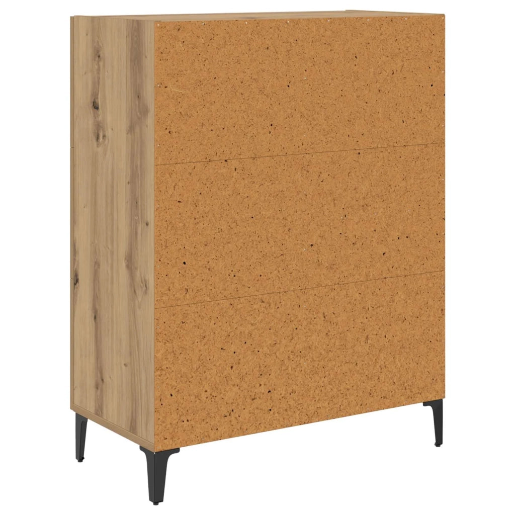 Credenza | Madia | Buffet da pranzo | Armadio da pranzo Rovere artigianale 69,5 x 34 x 90 cm Legno multistrato