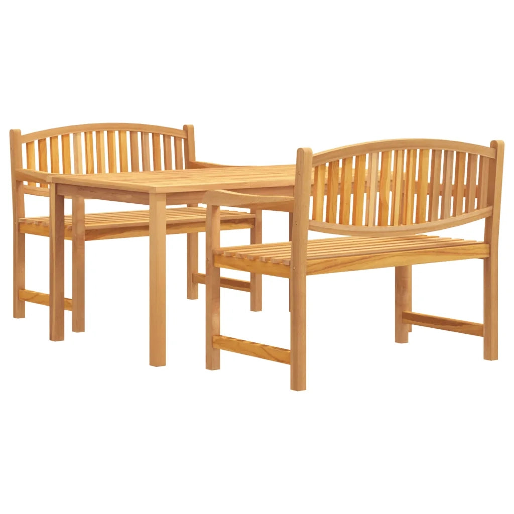 Set da Pranzo per Giardino 3 pz in Legno Massello di Teak 3157940