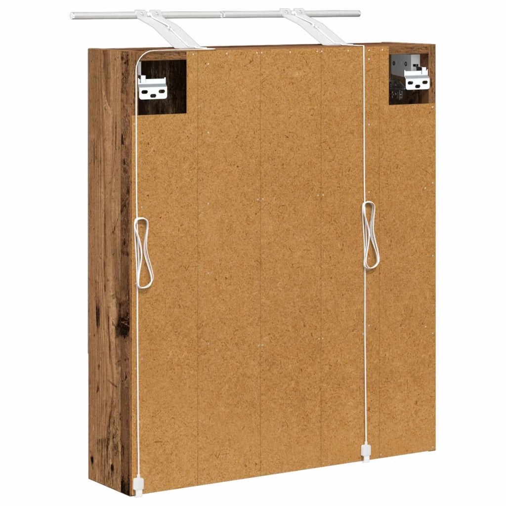 Mobiletto per specchio da bagno Legno vecchio 60 x 14.5 x 70 cm 889197