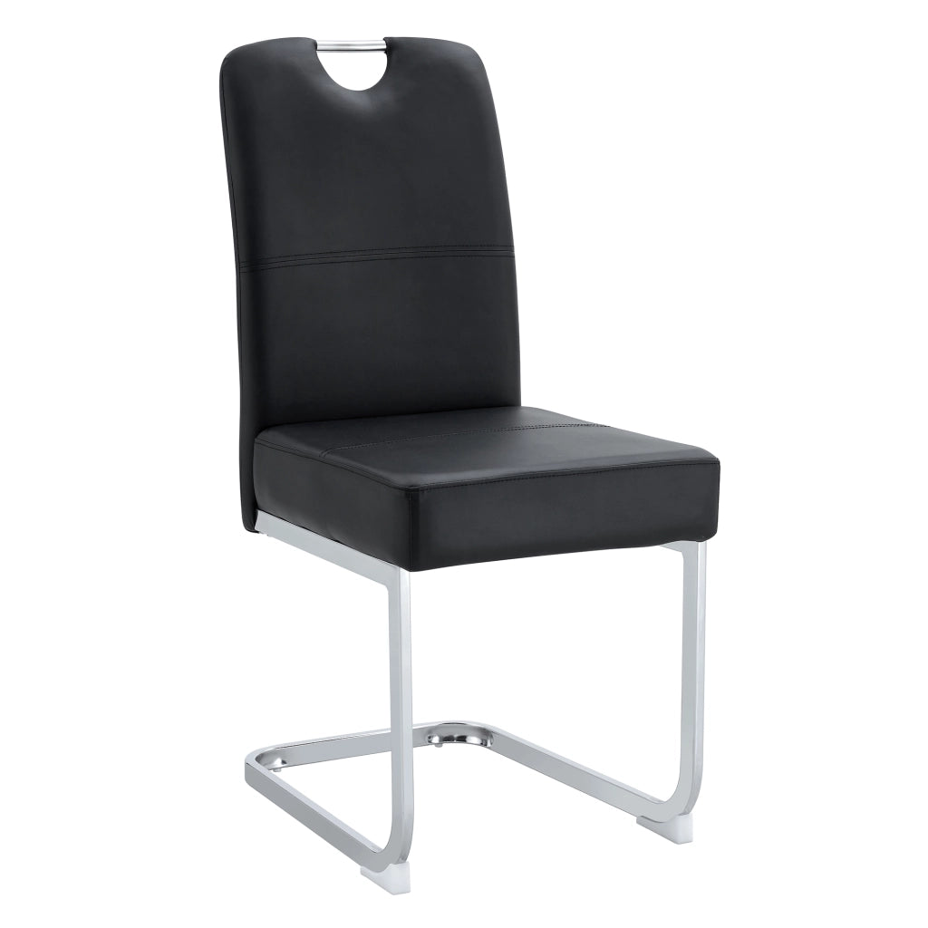 Sedie da Pranzo Imbottite con Design Ergonomico ¨C MINIMAL ¨C Set 2 Pezzi, Nero