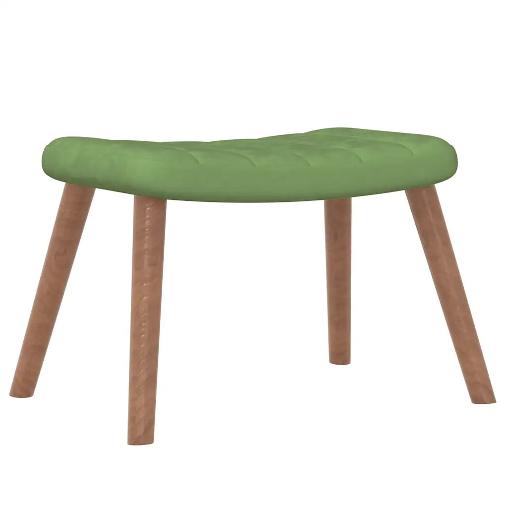 Poltrona Relax con Poggiapiedi Verde Chiaro in Velluto 327669