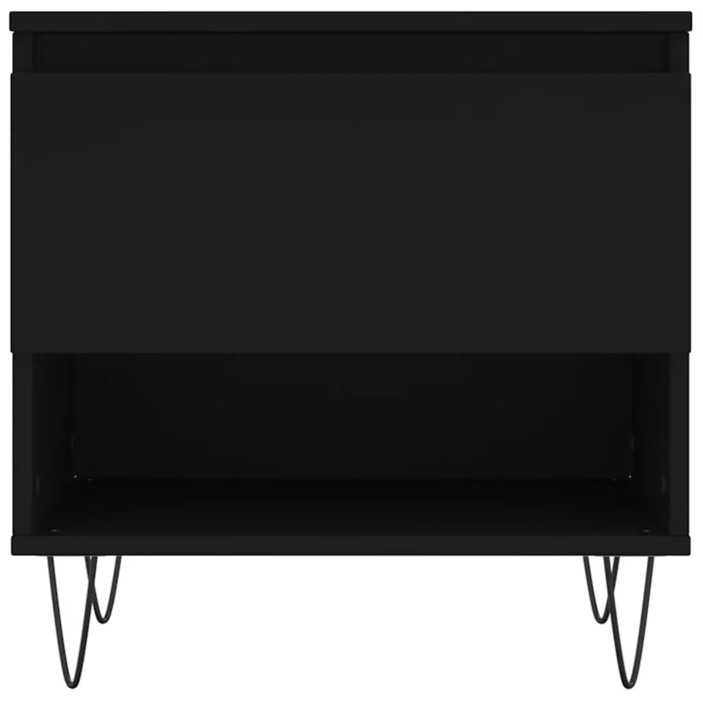 Tavolino da salotto | Tavolino da caff¨¨ | Tavolino da Soggiorno Nero 50x46x50 cm in Legno Multistrato