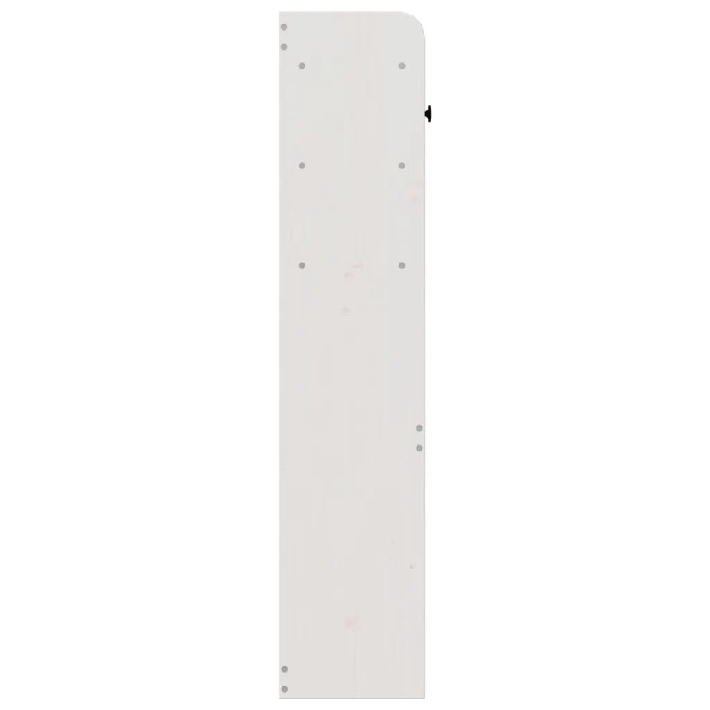 Testiera con Ripiani-Testata contenitore Bianca 140 cm in Legno Massello di Pino 784356