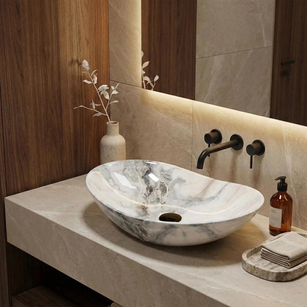 Lavabo Da Appoggio Rea Royal Granit
