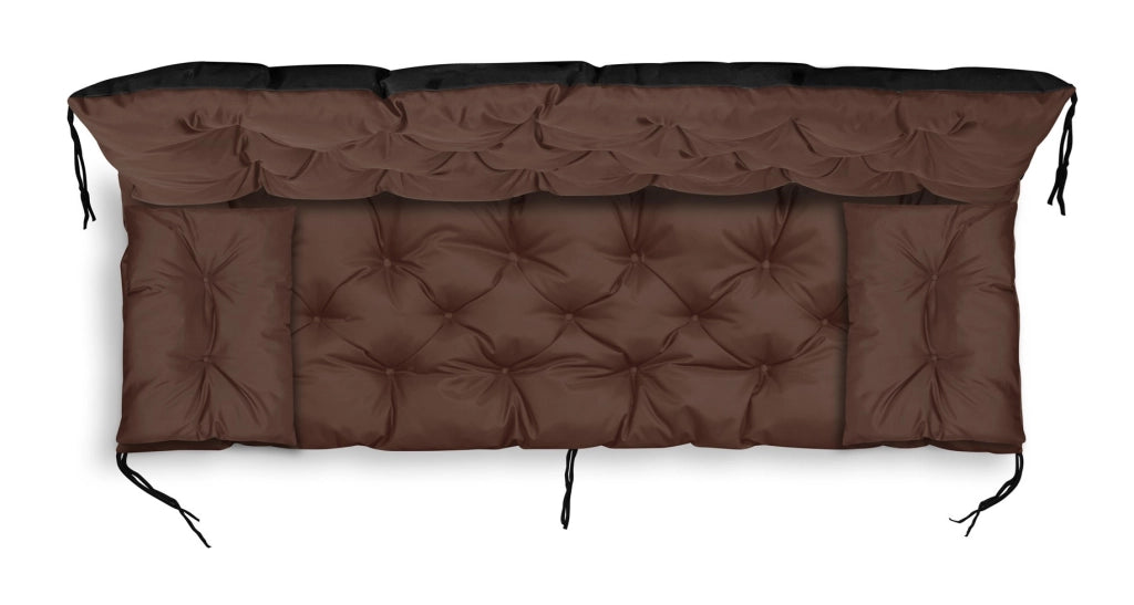 AIO FACTORY Set di cuscini da giardino 120x60x50 cm impermeabili marrone