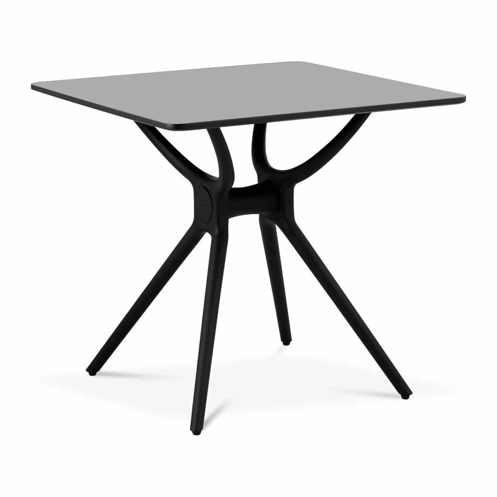 Tavolo da pranzo/soggiorno quadrato piccolo con piano nero 80 x 80 cm 14_0004499