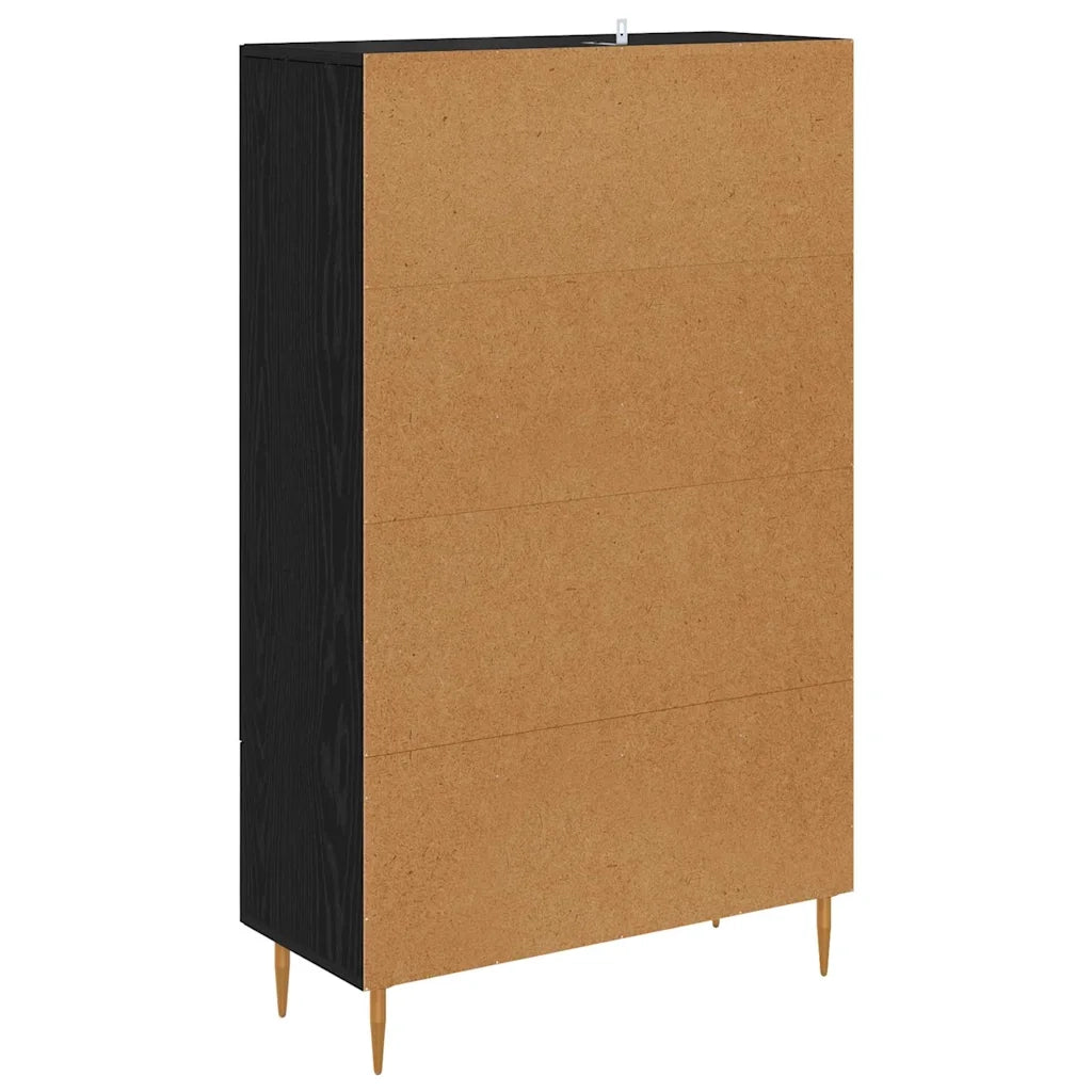 Credenza con Cassetto-Buffet-Armadio da cucina Rovere Nero 69,5 x 31 x 115 cm