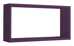 Mensola Cubo da Parete 70x35x15,5 cm in Fibra di Legno Artù Viola Melanzana