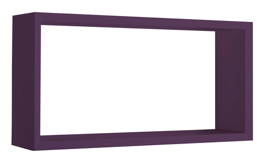 Mensola Cubo da Parete 70x35x15,5 cm in Fibra di Legno Artù Viola Melanzana