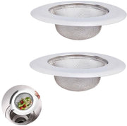 2 pezzi di filtro per l'acqua del lavandino in acciaio inox, 11,5 cm, filtro per odori e stopper per scarico per cucina e lavabo, robusto e facile da pulire