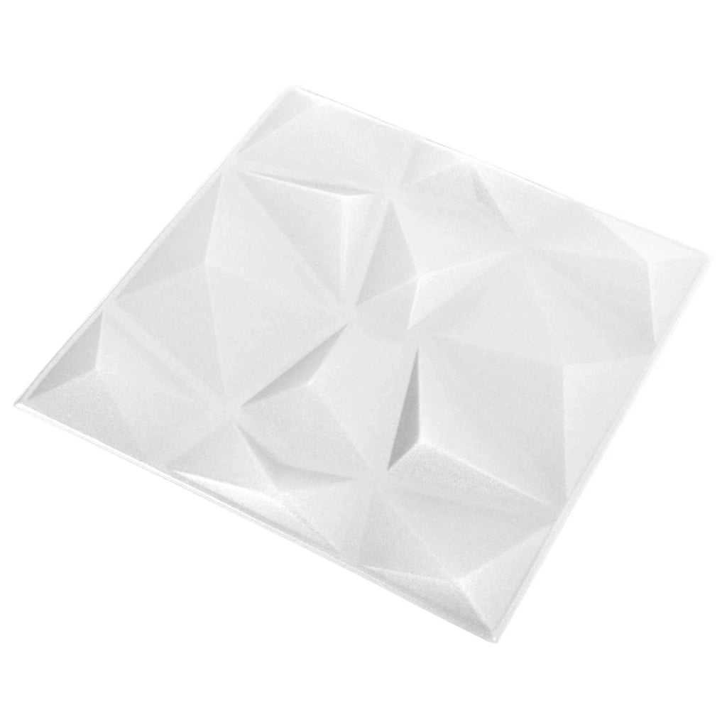 Pannelli da parete 12 pcs Bianco Origami 50 x 50 cm Schiuma XPS 42046021
