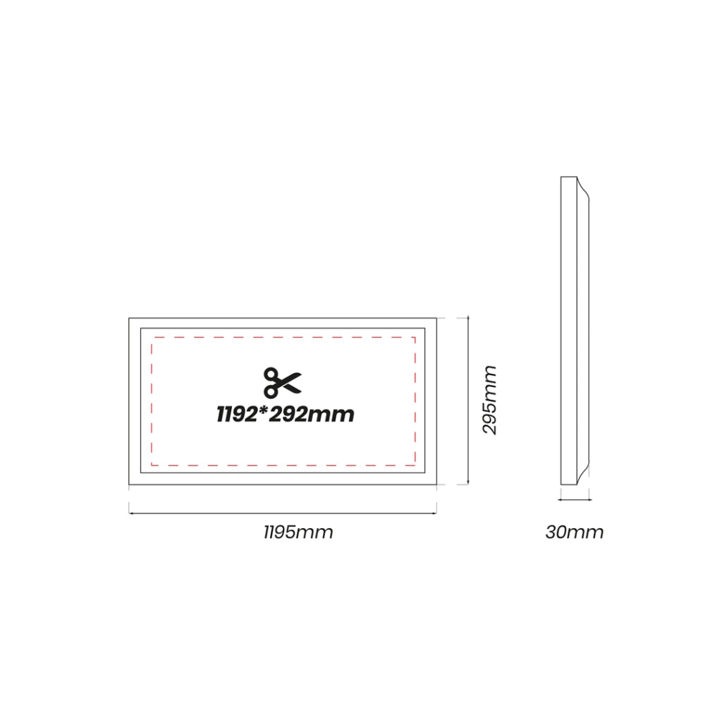 Pannello LED incasso rettangolare bianco 40W 4000K Backlit