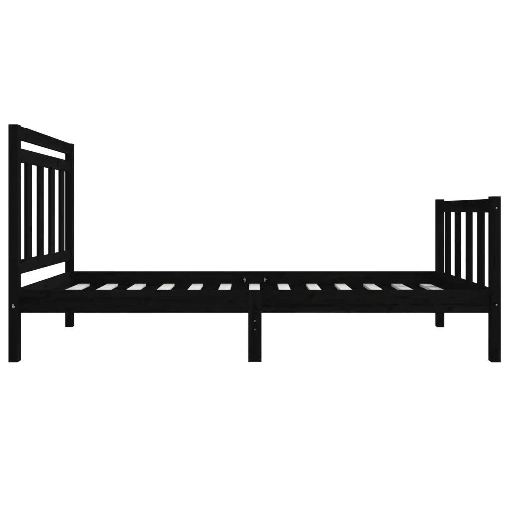 Giroletto Nero 75x190 cm Small Single in Legno Massello 3100683