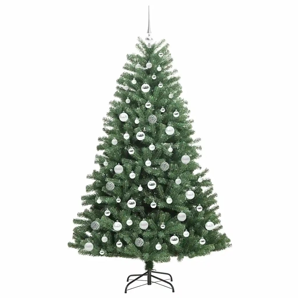 Albero di Natale Artificiale con Rami Pieghevoli Verde 180 cm 3395492