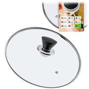 Coperchio in vetro KADAX da 30 cm, universale, resistente al calore, per pentole e padelle.