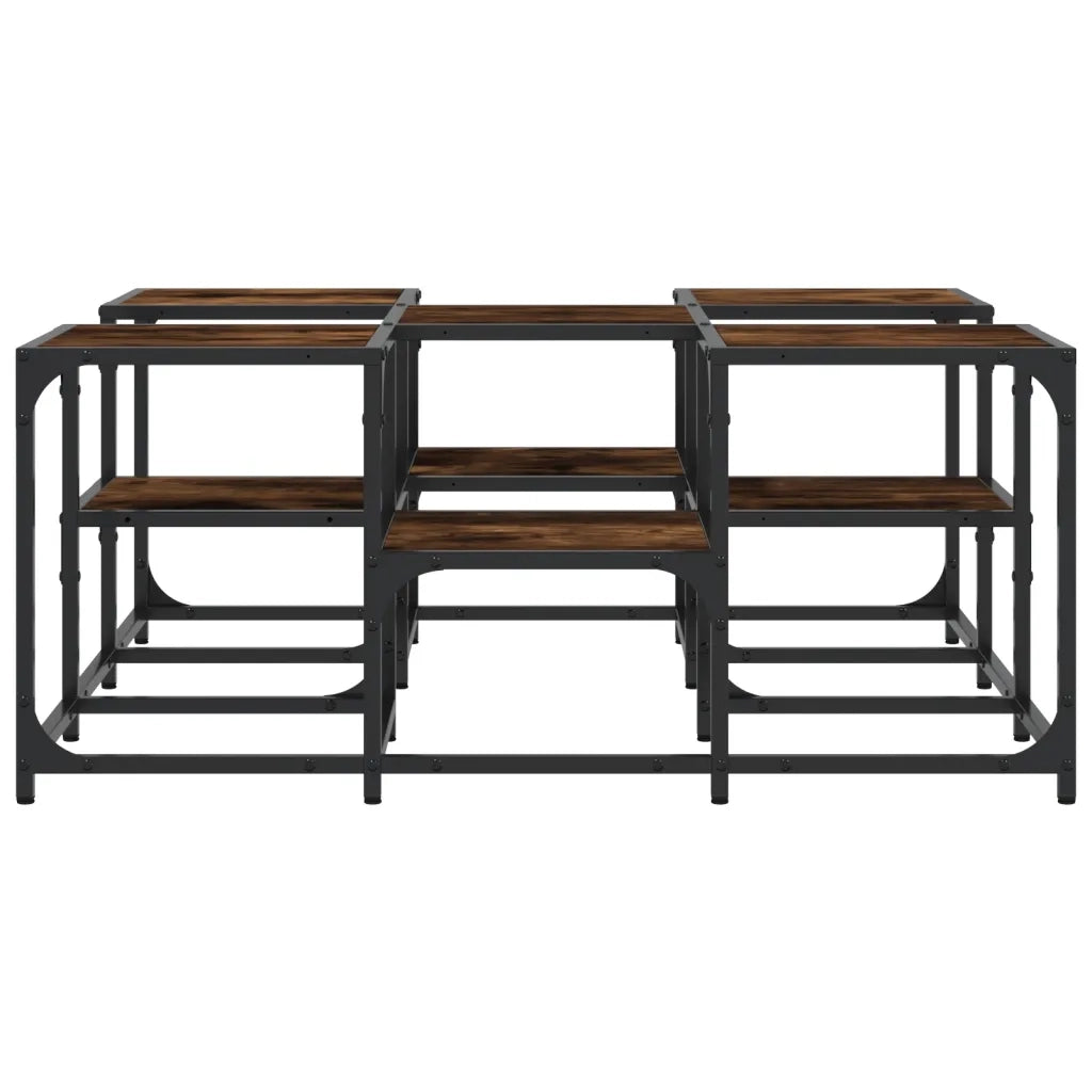Tavolino da salotto | Tavolino da caff¨¨ | Tavolino da Soggiorno Rovere Fumo 91x91x40cm in Legno Multistrato