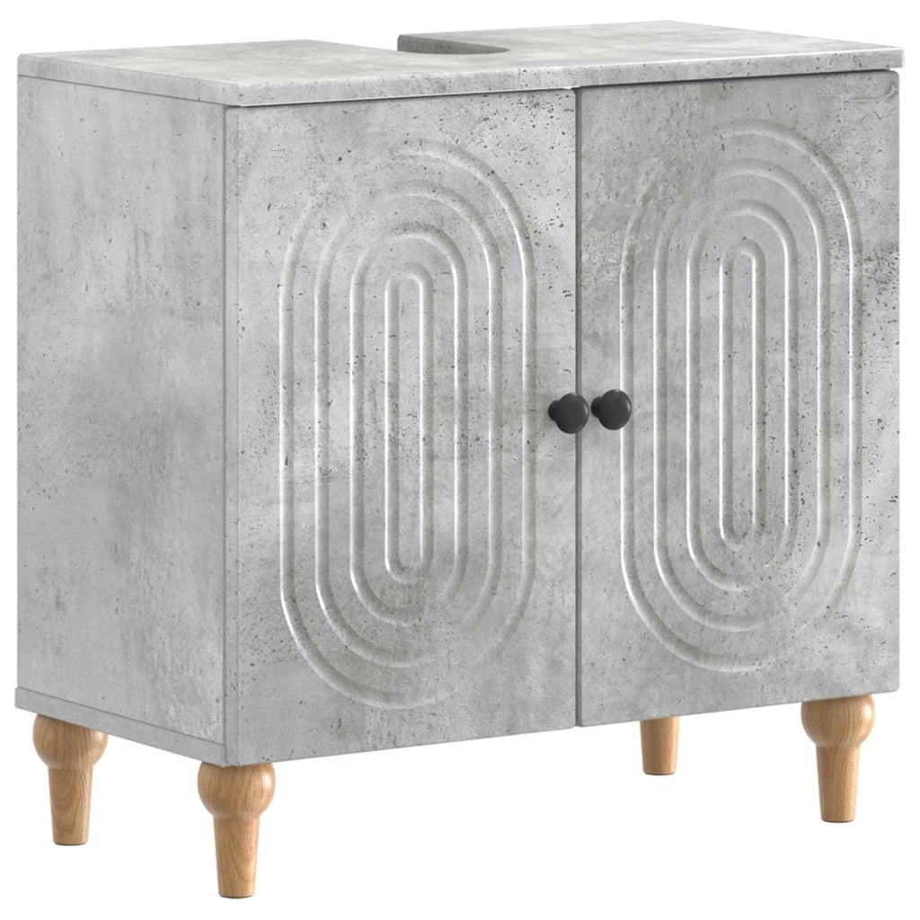Set di armadietti da bagno in 3 pezzi ALKMAAR Grigio Cemento 3417426