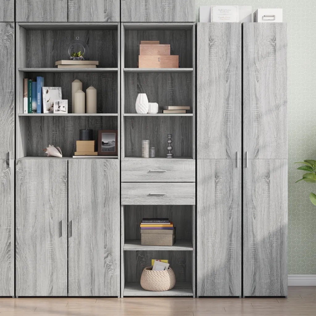 Credenza Grigio Sonoma 50x42,5x185 cm in Legno Multistrato 3281460