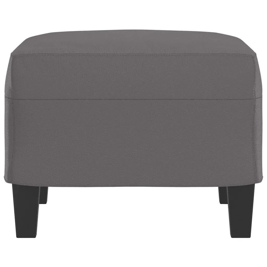 Poggiapiedi Grigio 60x50x41 cm in Similpelle 349338