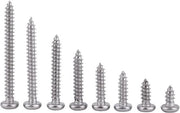 Assortimento di Viti in Acciaio Inox per Legno - Viti a Testa Sferica - Pacchetto da 200 pezzi