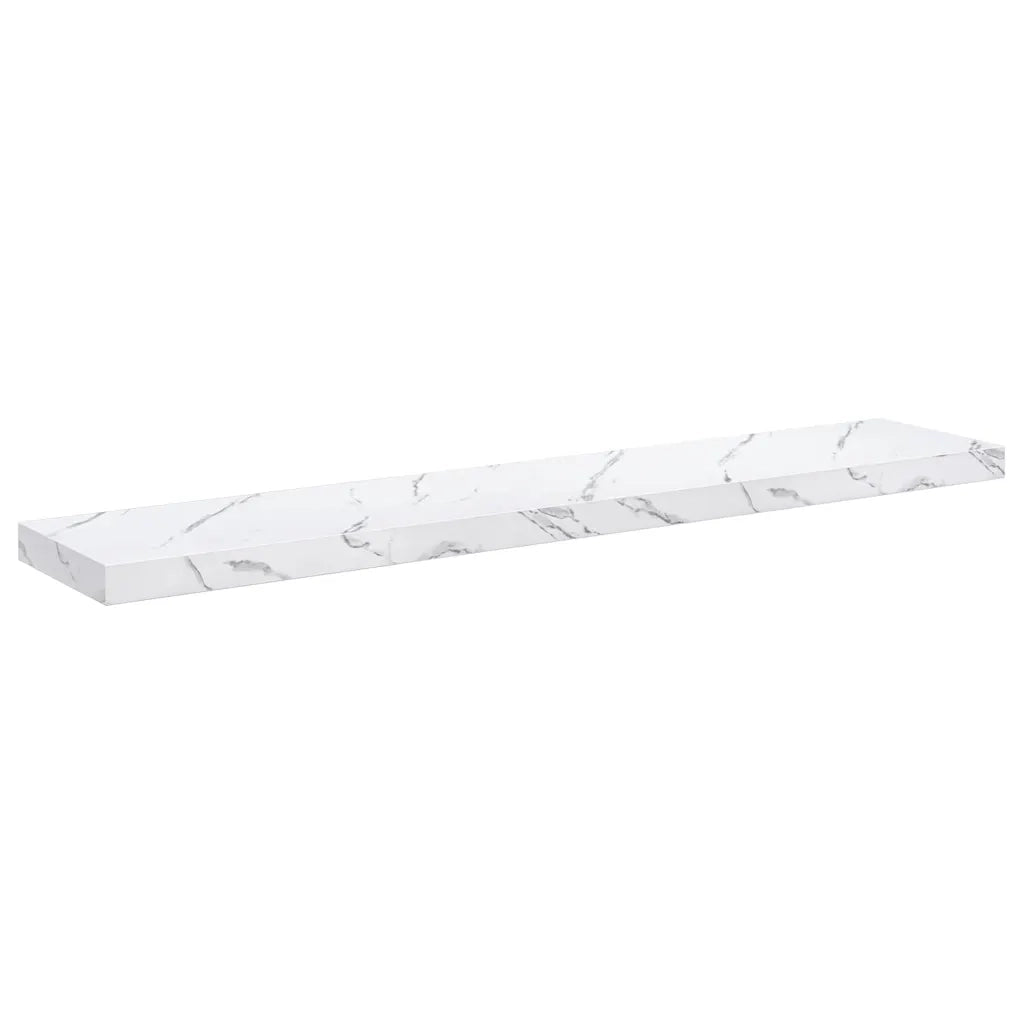 Scaffale da parete 2 pcs Marmo Bianco 120 x 23,5 x 4 cm