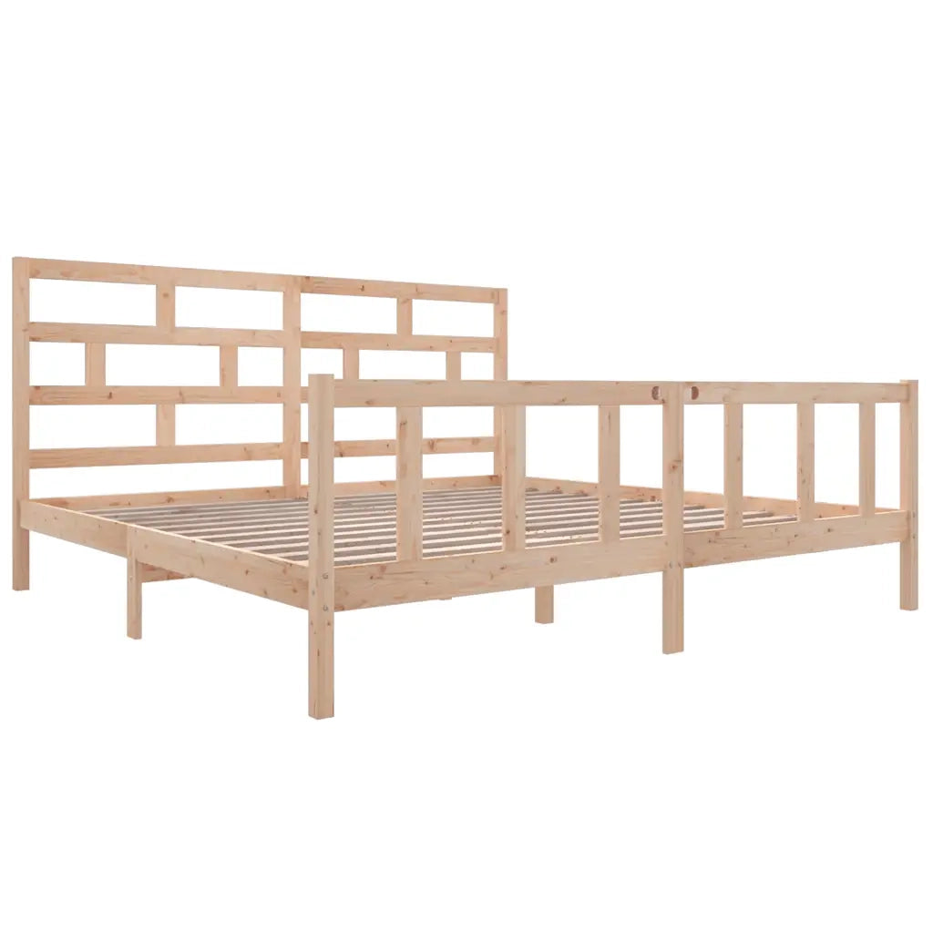 Giroletto-Struttura Letto in Legno Massello di Pino 200x200 cm 804423
