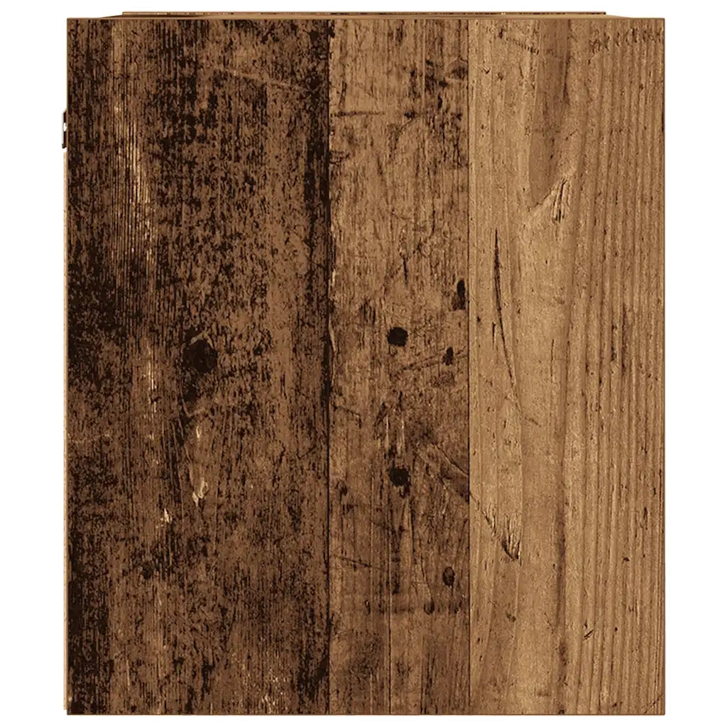 Comodino a Muro-Tavolino da notte sospeso Legno Antico 38x34x40 cm 474867