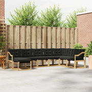 Set di divani da esterno 8 pz Bianco e Nero 3389774