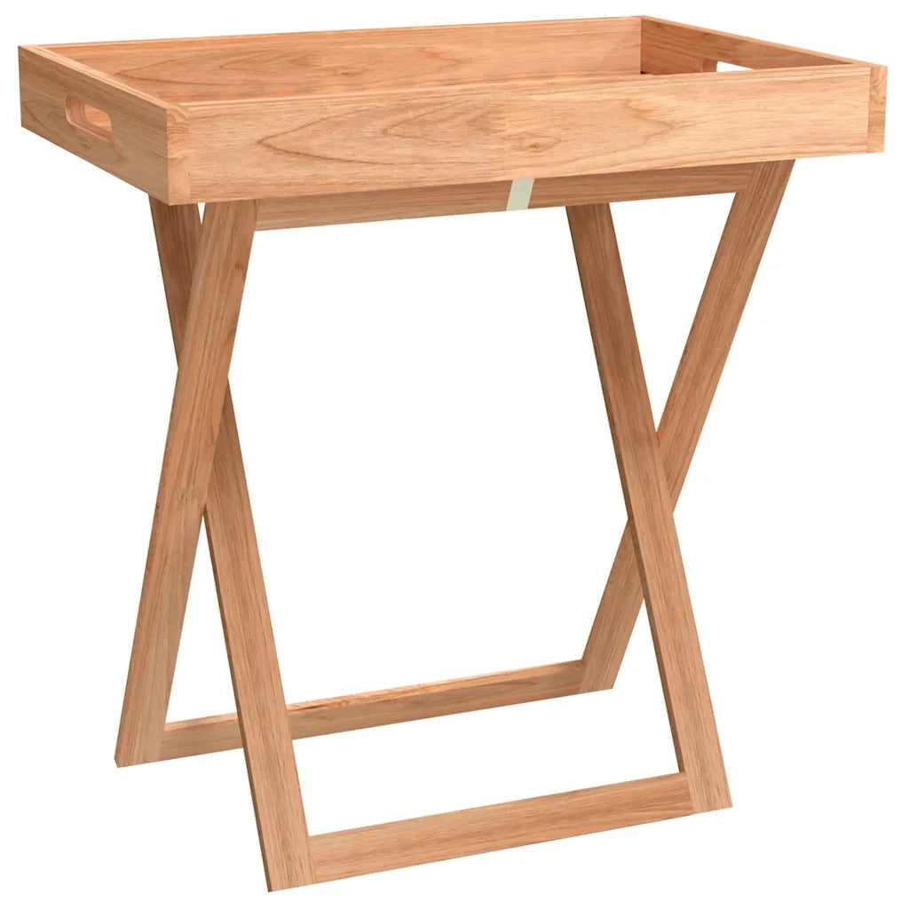 Tavolo a Vassoio Pieghevole 52x36x56,5cm Legno Massello di Nocecod mxl 127063