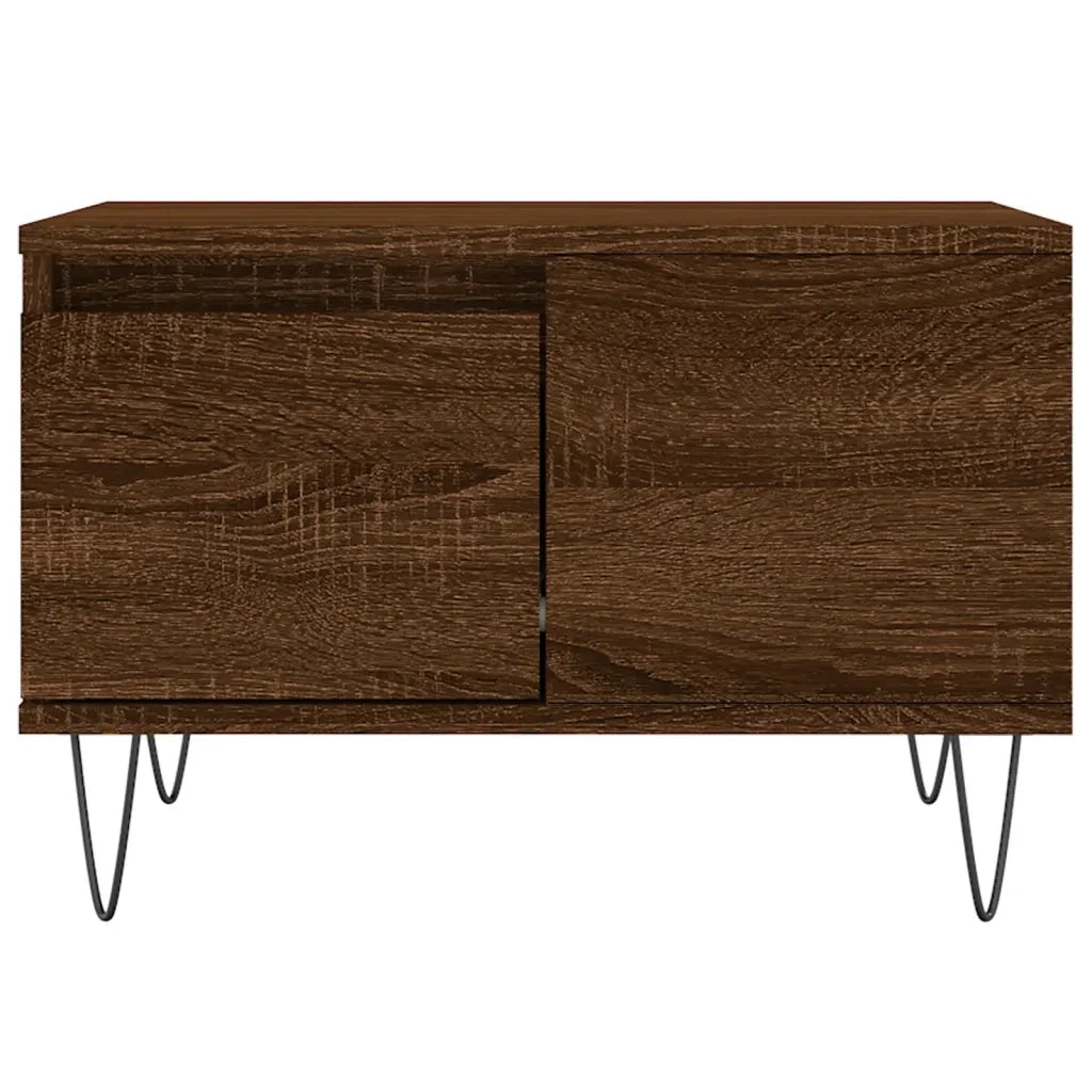 Tavolino da Salotto-Tavolino da soggiorno-Tavolo Rovere Marrone 55x55x36,5 cm in Multistrato 739400