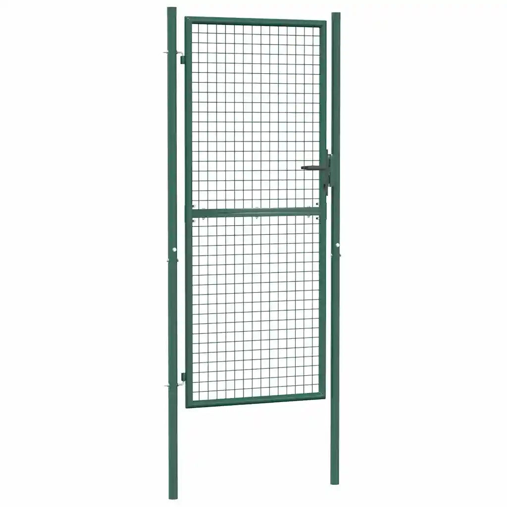 Cancello per Recinzione in Acciaio 100x200 cm Verde cod mxl 51401