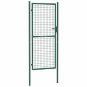 Cancello per Recinzione in Acciaio 100x200 cm Verde cod mxl 51401