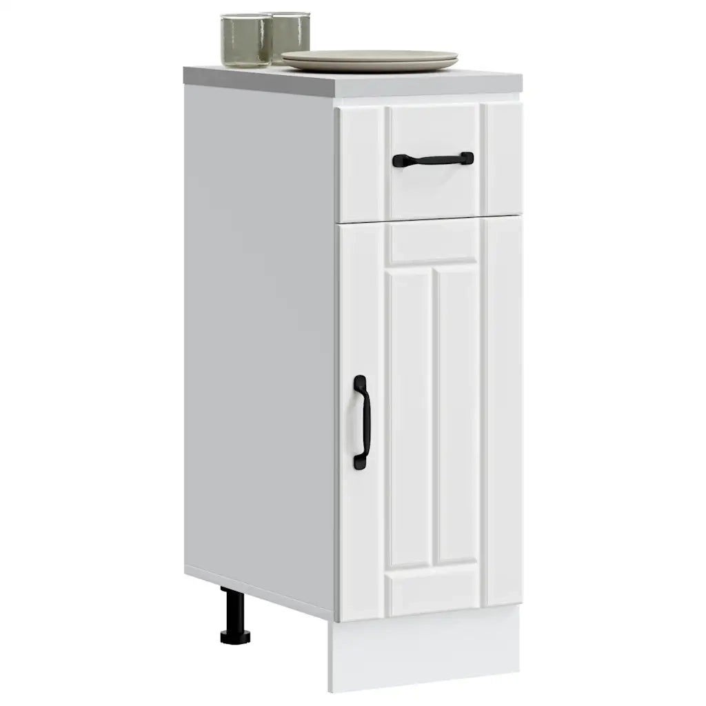 vidaXL Base da Cucina Lucca Bianco in Legno Multistrato