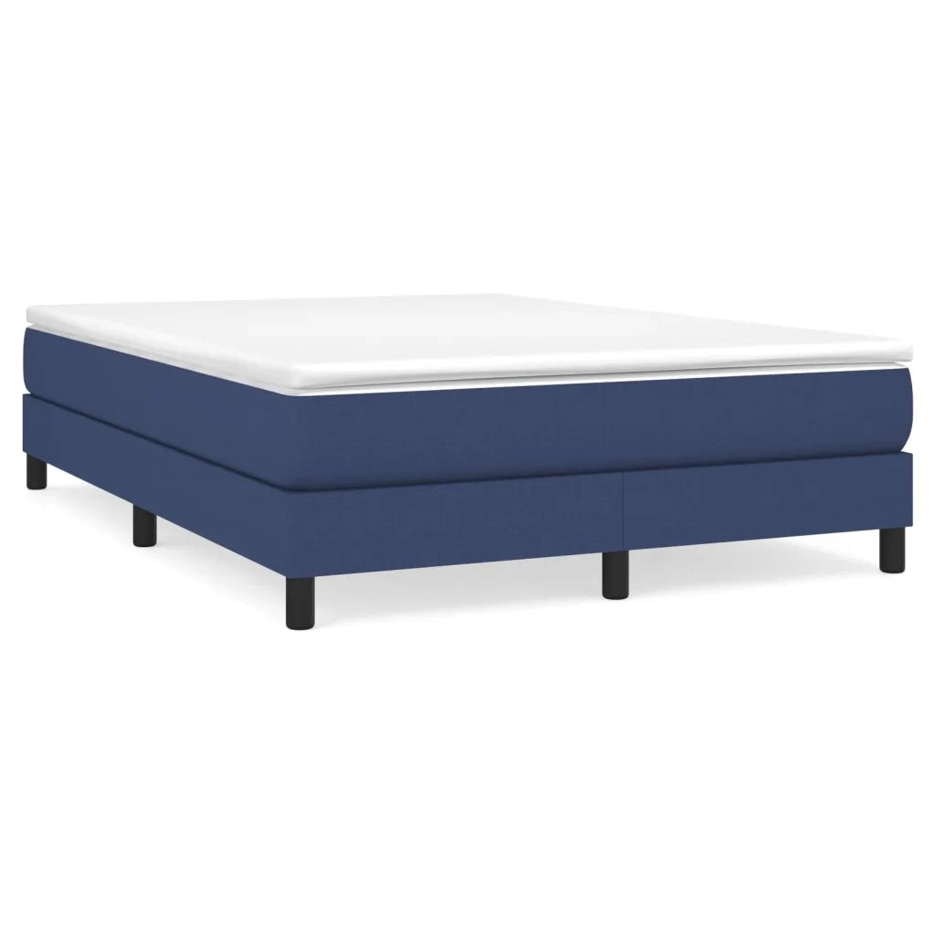 Struttura Letto a Rete a Molle-Giroletto Blu 140x190 cm in Tessuto 545734