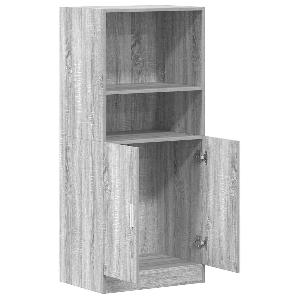 Mobile da cucina moderno in legno composito grande capacità 57 x 41,5 x 131,5 cm grigio Sonoma 02_0051315