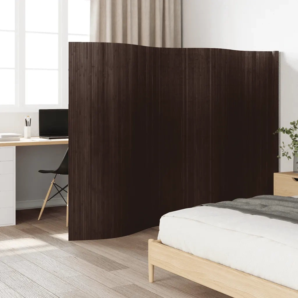 Divisorio Ambienti Marrone Scuro Larghezza 400 cm Altezza 165 cm in Bambù 377002