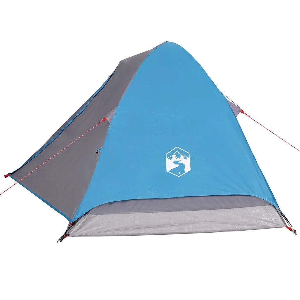 Tenda da Campeggio a Cupola per 4 Persone Blu Impermeabile 94647