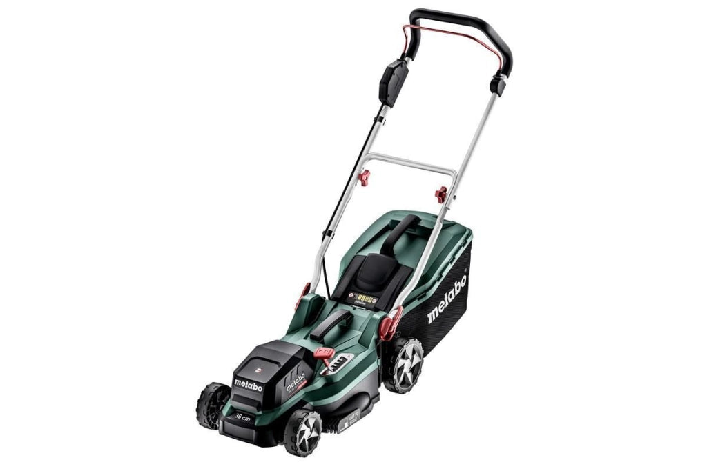 Metabo 601716850 RM 36-18 LTX BL 36 Tosaerba a batteria 18 V larghezza di taglio 36 cm motore Brushless senza batteria e caricatore colore Nero
