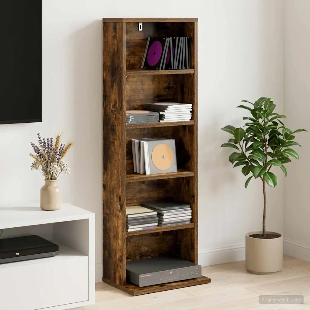 Mobile per CD Rovere Fumo 33 x 23,5 x 97,5 cm 8012698