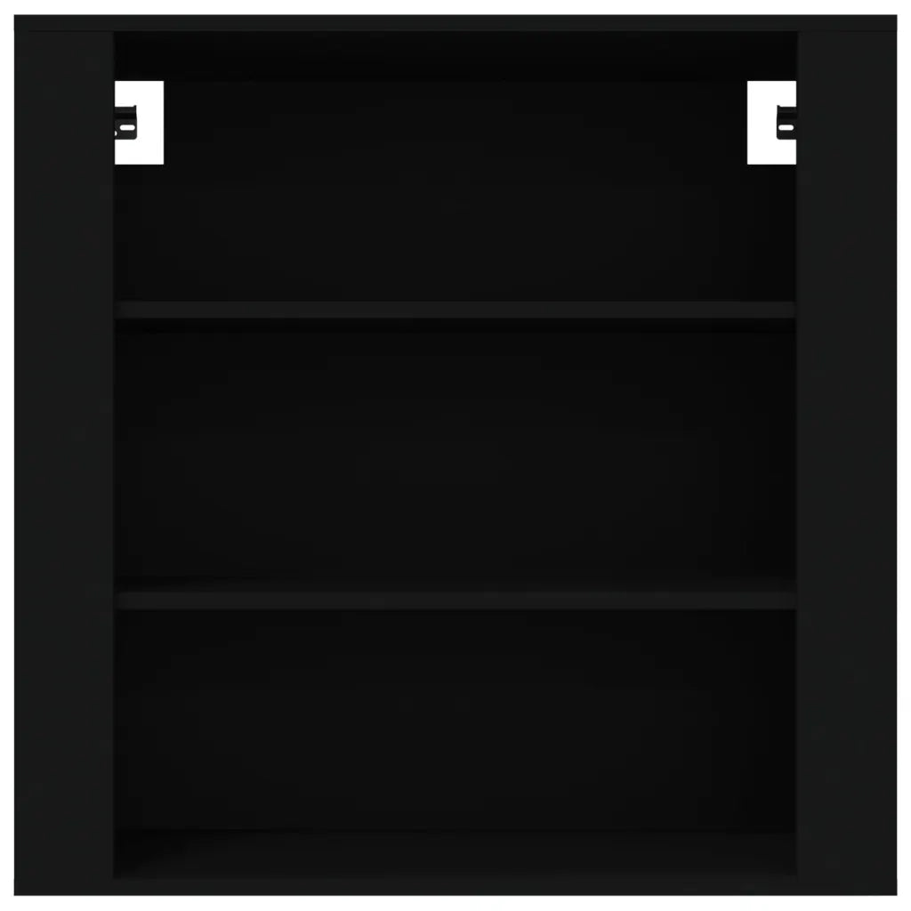 Mobile a Parete Nero 80x33x80 cm in Legno Multistrato