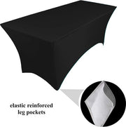 Tavolo Estensibile in Lycra 183x75x75 cm - Fatto Su Misura - Nero - Disponibile in 25 Colori