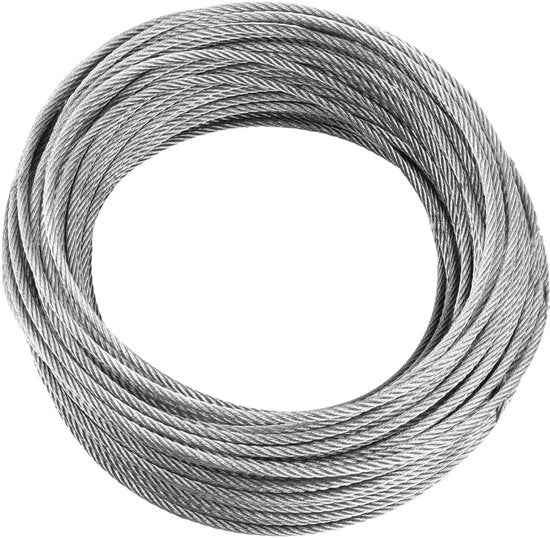 Cavo in acciaio inossidabile 304, 3 mm, 30 m, 160 kg di carico di trazione, 637 kg di carico massimo, con protezione contro la abrasione