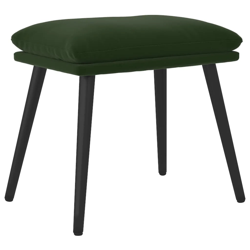 Poggiapiedi Verde Scuro 45x29,5x35 cm in Velluto 341506