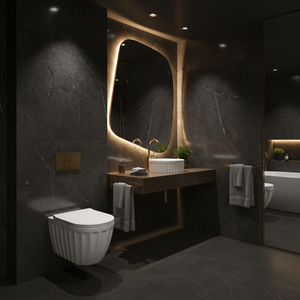 Set: Wc Sospeso + Lavabo Da Appoggio Rea Duo White