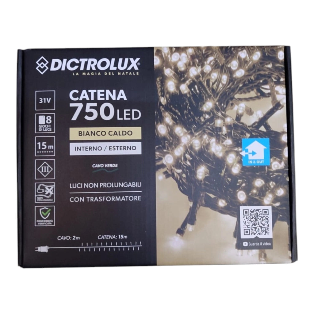 LUCI 750 LED BIANCO CALDO PER ESTERNO