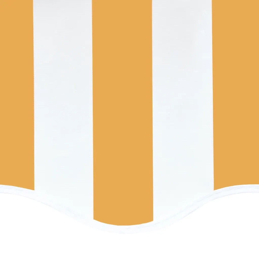 Tessuto di Ricambio per Tenda da Sole-Ricambio telo per tenda da sole Giallo e Bianco 4,5x3,5 m