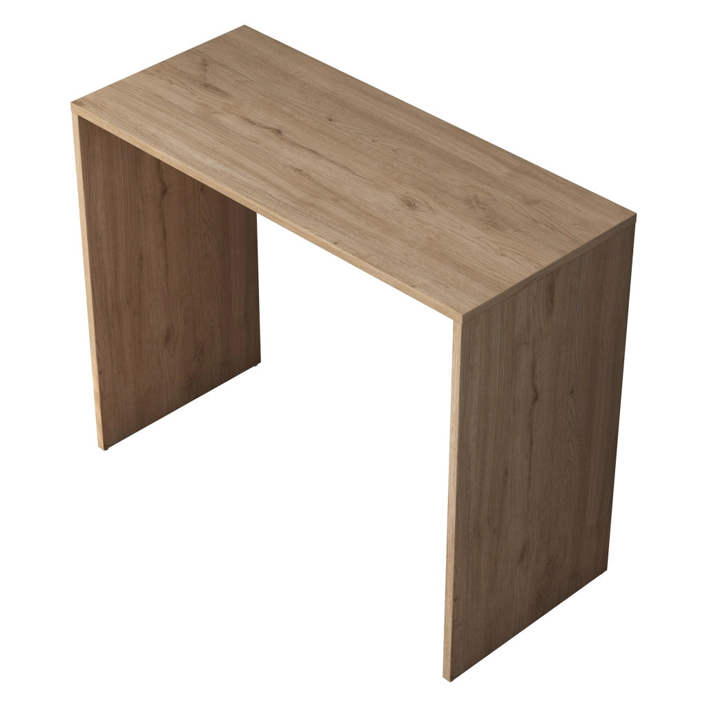 Urio, Scrivania un Ripiano, 90x40x73h cm Marrone Rovere