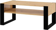 Tavolino da Caffè Nuka Cm 110 x 60 x 48H colre Rovere Rustico e gambe Nere