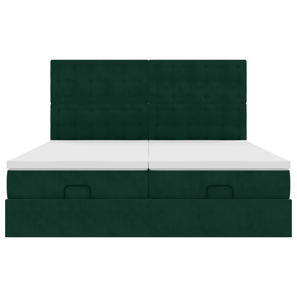 Struttura Letto Pouf con Materassi 180x200 cm Velluto 3314660